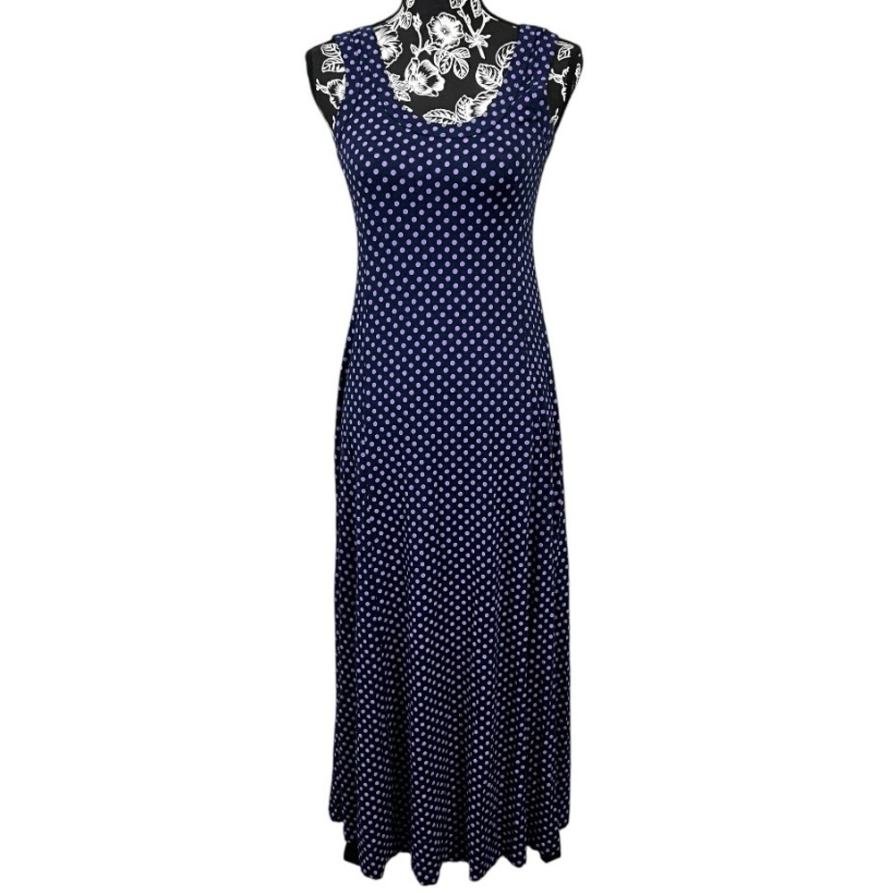 Soft Surroundings Navy and Purple Maxi Dress